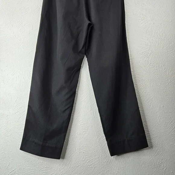 Everlane Dress Pants 10 Black Minimalist Straight Relaxed High Waisted Trousers - Picture 10 of 12